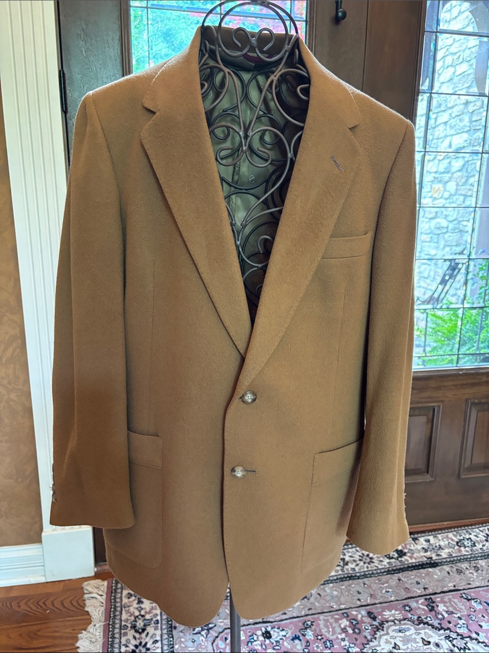 Dior Men's Camel Brown Two-Button Wool Blazer